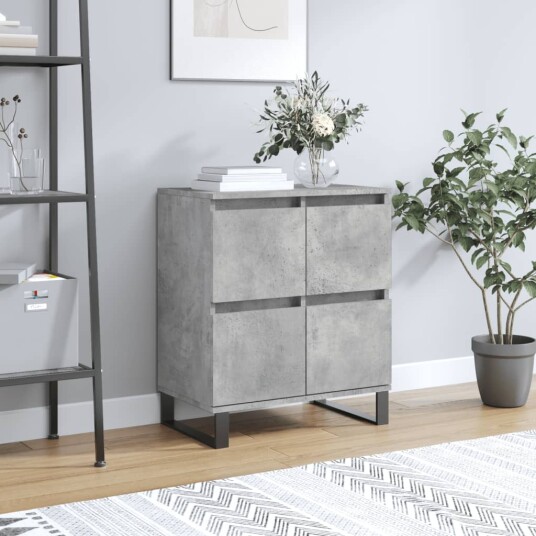 vidaXL Skjenk betonggrå 60x35x70 cm konstruert tre vidaXL Skjenk betonggrå 60x35x70 cm konstruert tre