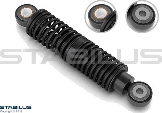 STABILUS 015295 Svingningsdemper, kilerem med ribber