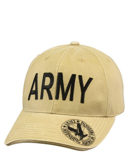 Rothco Vintage Deluxe Baseball Cap Insignia Beige