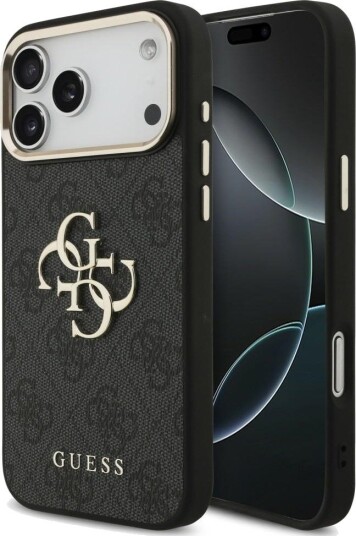 Guess Classic 4G Logo Etui for iPhone 17 Pro Max / 18 Pro Max - Svart og Gull Guess Classic 4G Logo Etui for iPhone 17 Pro Max / 18 Pro Max - Svart og Gull