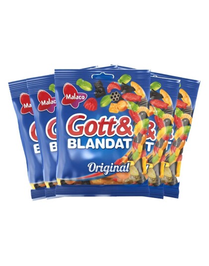 75 stk Godt og Blandet Original Blanding av Vingummi og Lakris Hel Eske 3,75 kg