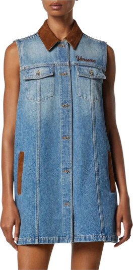 Versace Dame Kjoler Blå XS,