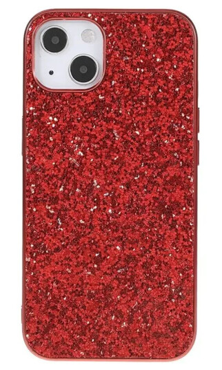 EIDERWOOD iPhone 13 Mini Glitter Hybrid Deksel - Rød