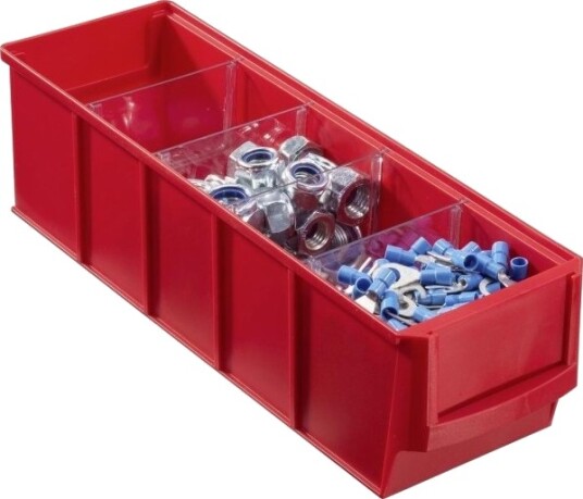 Allit 456521 Oppbevaringskasser L X B X H 300 X 91 X 81 Mm Rød 1 Stk