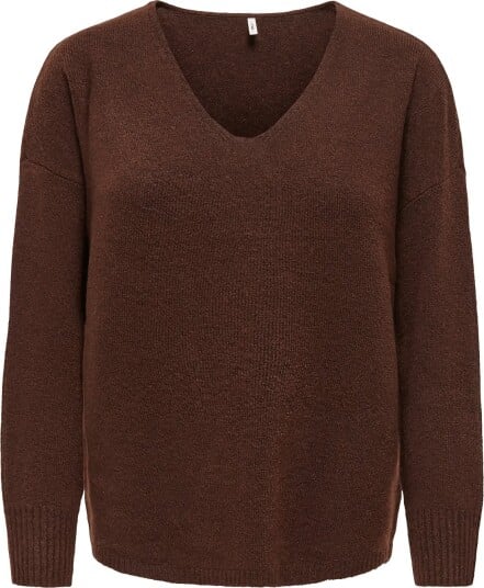 ONLY Onlrica L/S V Neck Pullo Knt Noos Brown XL