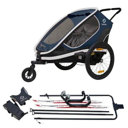 Hamax Multisportsvogn Outback 2 Seter inkl. Skikit Navy
