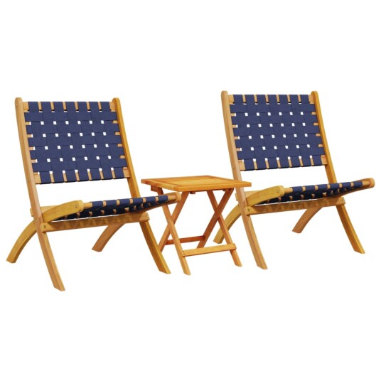  Solsenger 2 stk med bord mørkeblå heltre akasie 3214221