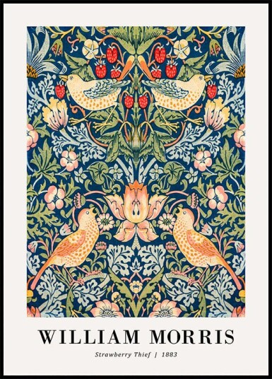William Morris Strawberry Thief 1883 Plakat Plakat / 21x30cm