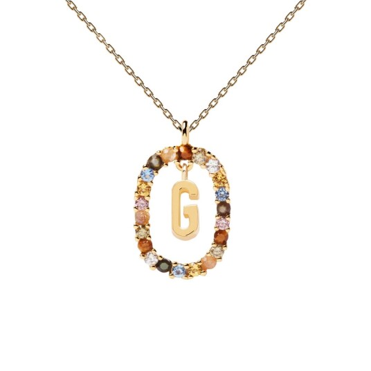 PDPAOLA Letter G Halskjede 18 kt. Gullbelagt sølv CO01-266-U - Dame - 925 sterling silver PDPAOLA Letter G Halskjede 18 kt. Gullbelagt sølv CO01-266-U - Dame - 925 sterling silver