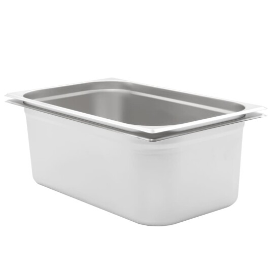  Gastronormbeholdere 2 stk GN 1/1 200 mm rustfritt stål 50883