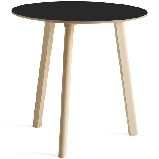 Hay CPH Deux 220 2.0 Bord Ø75 cm Sort / Ubehandlet Bøk