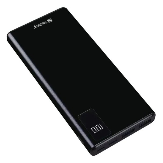 Sandberg 10000mAh Powerbank med USB-C PD 20W Hurtiglading Svart Sandberg 10000mAh Powerbank med USB-C PD 20W Hurtiglading Svart