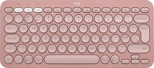 Logitech Pebble Keys 2 K380s Tastatur Engelsk (Storbritannia) Rosa 920-011845
