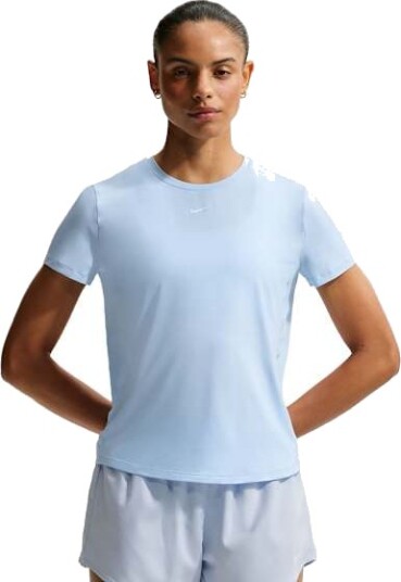 Nike Dri FIT One Classic SS Top Dame Hydrogen Blue/White XS