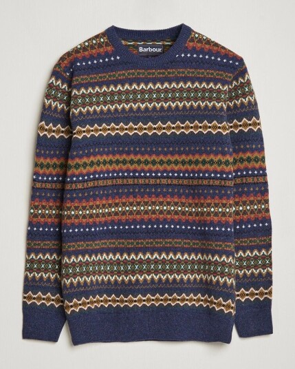 Barbour Lifestyle  Case Fairisle Crew Navy