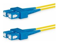 Lanview - Koblingskabel - SC-enkeltmodus (hann) til SC-enkeltmodus (hann) - 3 m - fiberoptisk - dupleks - 9 / 125 micron - OS2 - halogenfri - gul