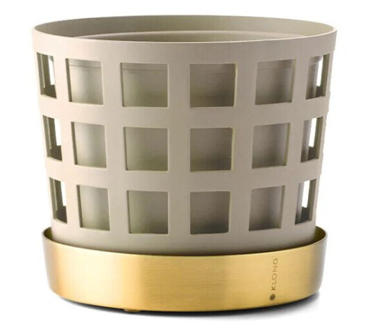 KLONG Trio Pot Square krukke Beige, liten Ø12 cm KLONG Trio Pot Square krukke Beige, liten Ø12 cm