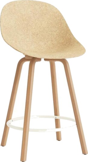 Normann Copenhagen Matt Barkrakk Med Rygg 75 cm Bøk/ Krem/Hamp