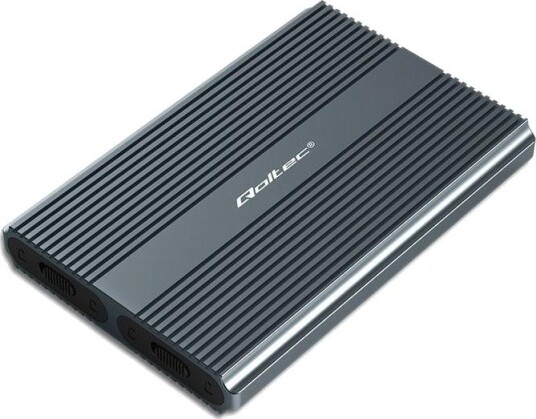 Qoltec 52273 Kabinett for M.2 SSD SATA NVMe USB-C DUAL 2x2TB