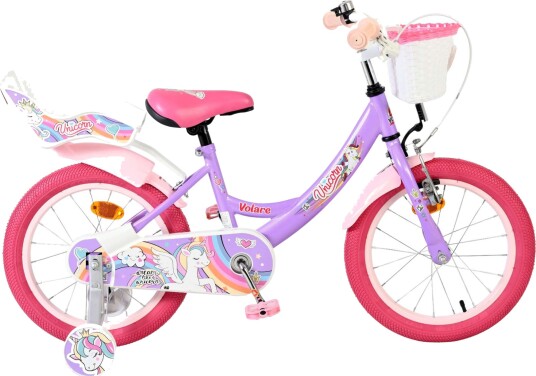 Volare Unicorn Barnesykkel 16" Lilla Volare Unicorn Barnesykkel 16" Lilla