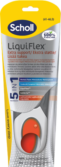 Scholl LiquiFlex Extra Support innleggssåle L 41 46,5 1 par Scholl LiquiFlex Extra Support innleggssåle L 41 46,5 1 par