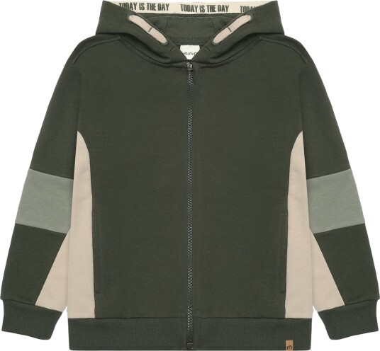 Minymo Cardigan Bille Minymo 6 år (116) Cardigan Armygrønn Beige