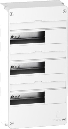 Schneider Electric Enclosure wall-mounted panel resi9 cx reis9 board 3 row 13 modulator white ral9003 without door Schneider Electric Enclosure wall-mounted panel resi9 cx reis9 board 3 row 13 modulator white ral9003 without door