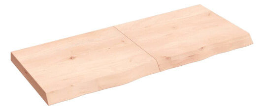 vidaXL Vegghylle 120x50x6 cm ubehandlet heltre eik