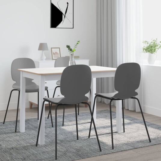 vidaXL Spisebord hvit og brun 114x71x75 cm heltre gummitre