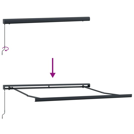 manuell uttrekkbar markise hvit 350x250 cm  markise utskiftbart stoff for 3,5x2,5 m ramme hvit