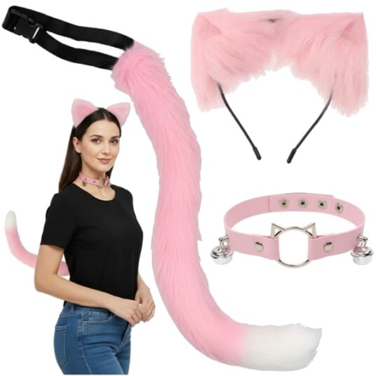 Ruhhy Katt/Lisa Kostyme 3 Deler Rosa Ruhhy 26585 Ruhhy Katt/Lisa Kostyme 3 Deler Rosa Ruhhy 26585
