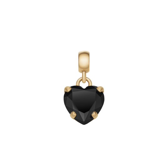 Daniel Wellington DW Charm Heart Crystal 12x6mm Gold/Black