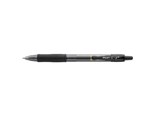 Gelpen, Pilot G2 Plus, Gel Ink Rollerball Pen, Sort, Fin Spids, Pakke A 12 Stk