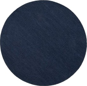 Kilands Solliden rund dark blue håndvevd ullteppe
