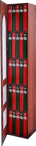 Mini Bok Dekorert Adventskalender Julekalender med 24 Bøker   Perfekt