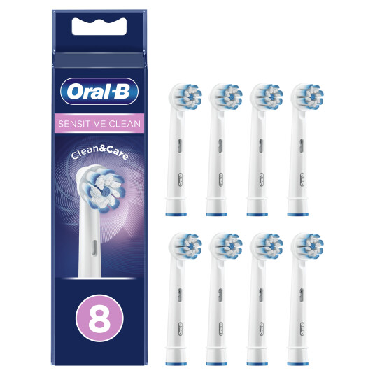 Oral-B Børstehoder Sensitive Clean Tannbørstehode, 8 Stk.