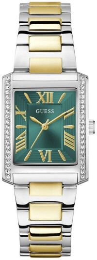 Guess Dameklokke GW0874L2 Bonnie Grønn/Gulltonet stål