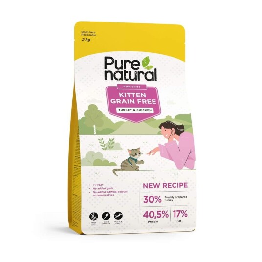 Purenatural Kitten Grain Free Turkey & Chicken 2 kg 