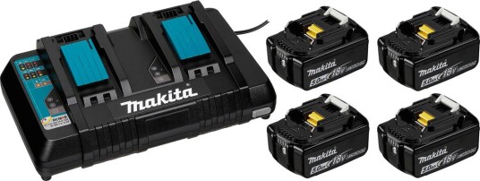 Makita Batteri- Og Ladersett Energy Kit Og Lader 5,0 ah (18 v) 4 Stk.