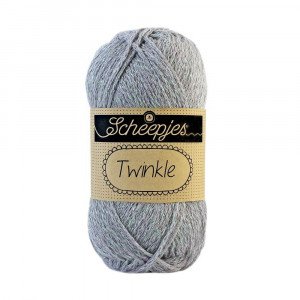 Scheepjes Twinkle Garn Glimmer 902 Mellomgrå
