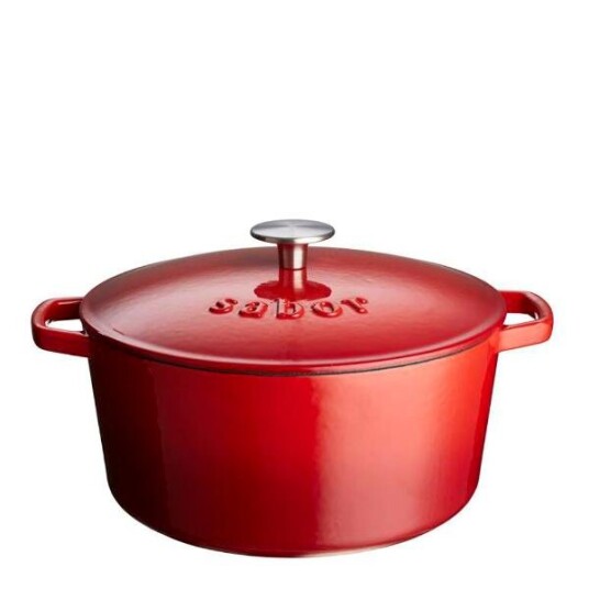 Sabor Støpejernsgryte 4,4L rød