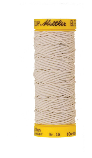 Mettler, Elasticfaden 10m Farge nr 1000 Eggshell