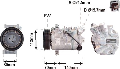 AC-kompressor VAN WEZEL 3001K715
