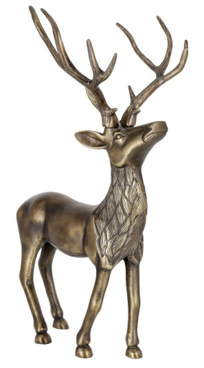  Dekorativ hjort Deer L 28x58.5x40.5 cm BxHxD Gullfarge