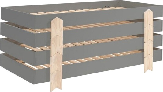 Seng Modulo med pilformede ben Grå 4 Grå 4