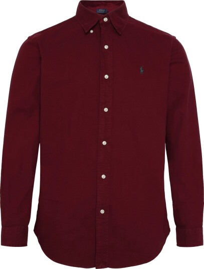 Polo Ralph Lauren Custom Fit Garment Dyed Oxford Shirt CLASSIC WINE/C520 XS