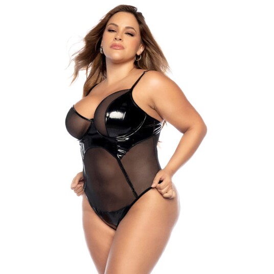Mapalé Lingerie Wet Look Black Body Plus size - Black - 3XL/4XL Mapalé Lingerie Wet Look Black Body Plus size - Black - 3XL/4XL