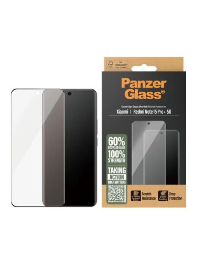 PanzerGlass Skjermbeskytter til Xiaomi Redmi Note 15 Pro+ 5G - Ultra Wide Fit