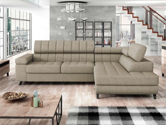 Amshyttan Sovesofa Med Sjeselong 3 Seter Beige