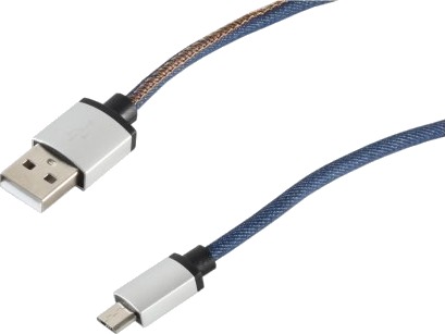 S/Conn 14-50029, 2 M, Usb A, Micro-Usb B, Usb 2.0, 0,48 Gbit/S, Blå